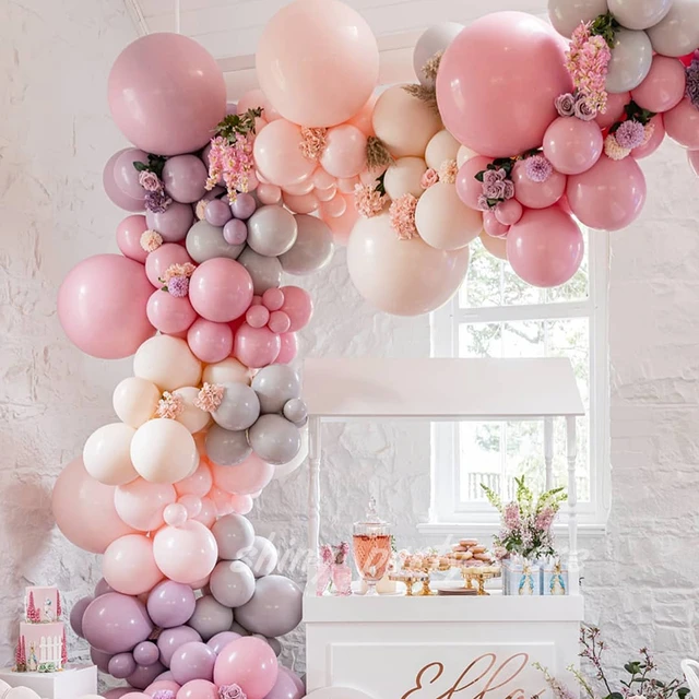 Ballon rose violet et blanc 5-36 pouces, décoration de mariage, scène de  chambre, fête d'anniversaire pour enfants, décor de nouvel an, vente en  gros - AliExpress