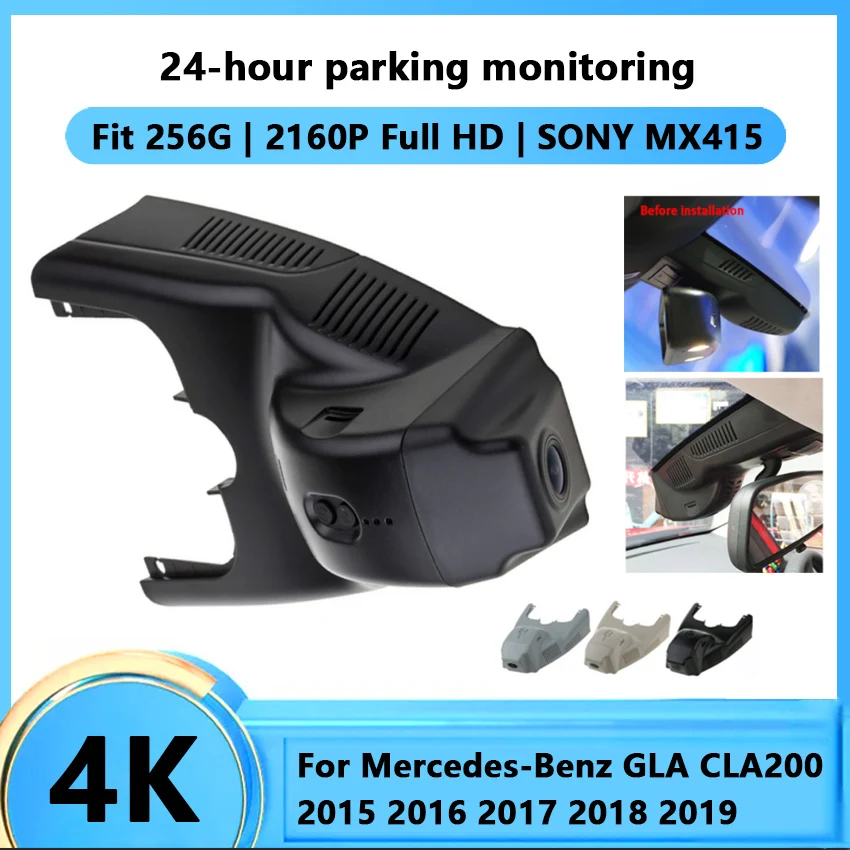 

4k Full HD 2160P Car DVR Wifi Video Recorder Dash Cam Camera For Mercedes-Benz GLA CLA200 A180 W177 2015 2016 2017 2018 2019