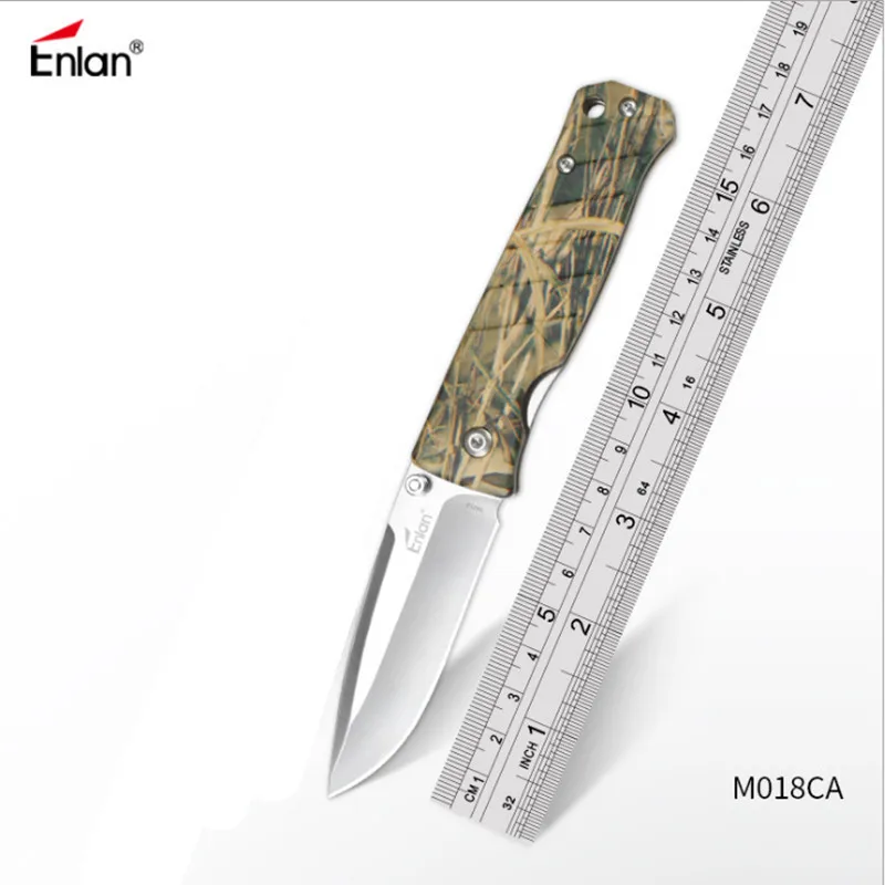M018CA Enlan M018 8Cr13Mov лезвие из стекловолокна ручка складной нож открытый Коллекция Кемпинг Охота брелок EDC нож s Мультитулы - Цвет: M018CA
