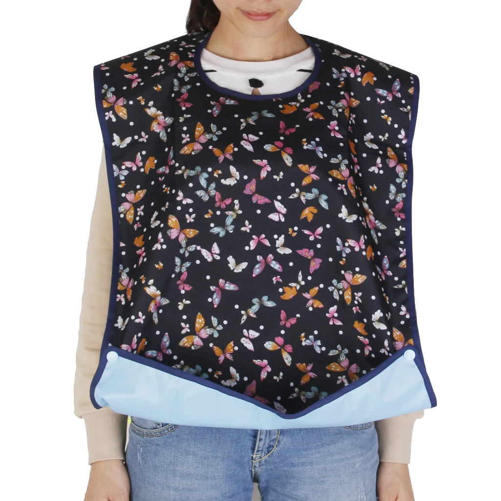 

2pcs Elderly Mealtime Bib Clothes Protector Disability Patients Eating & Drinking Aids Aprons for Daily Use