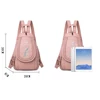 New Embroidery Orchid Women Backpack Casual  3 in 1 Backpack For Teenage Girls Soft Washed PU Leather Chest Bags For Women Sac ► Photo 3/6