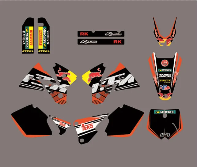 Для KTM SX 1998 1999 2000 3 м мотоциклетные Графика& Фоны Графика наклейки Наборы для KTM SX 1998 SX 1999 SX 2000