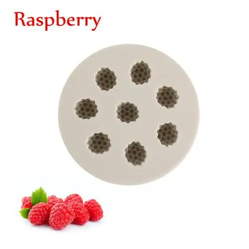Raspberry 3D форма черники, силиконовая форма для торта, кухонная форма для выпечки, ремесло, помадка, форма для украшения торта, инструменты для торта, инструмент для шоколадных кондитерских изделий - Цвет: Raspberry