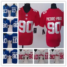 Женские Нью-Йорк s 13 Odell Beckham Jr. 10 Eli Manning 80 Victor Cruz Jersey