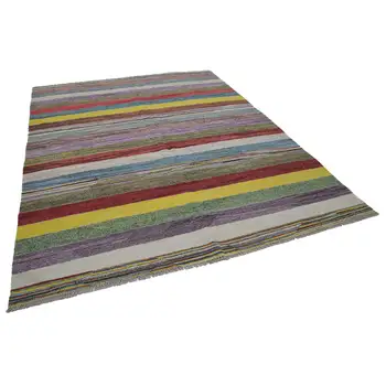 

261x335 Cm Multicolor Handmade Contemporary Area Rug-9x11 Ft