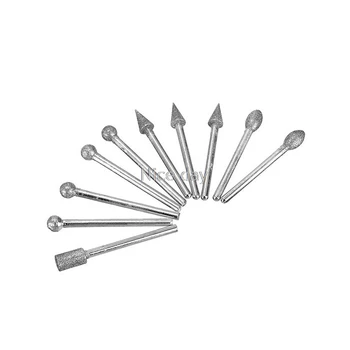 

20Pcs 3mm Shank Diamond Burr Bit Cut Engraving Carving Rotary Drill Bits New F15 20 Dropship