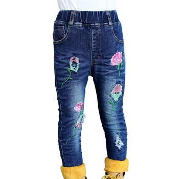 

2020 New Baby Boy Girl Jeans Winter Denim Pants Children's Thicken Warm Trousers Newborn Kid Winter Long Pants