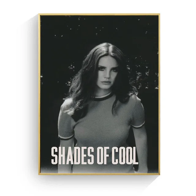 Черный Lana Del Rey поп-арт-стена художественная картина плакат для домашний декор, плакаты и принты без рамы декоративные картины - Цвет: Черный