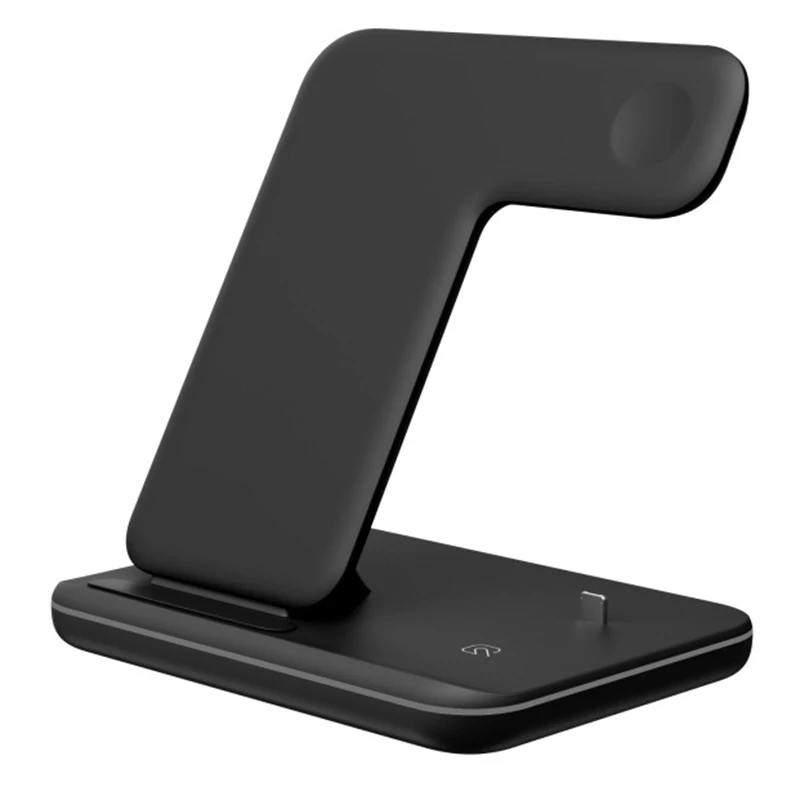 Mobile Phone Wireless Charger 15W Fast Charging 3 in 1 for Smart Watch Earphone VDX99 - Цвет: Черный