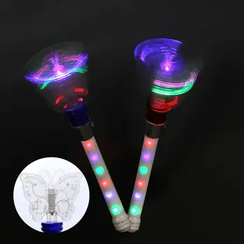 

Handheld LED Rotating Butterfly Wand Flashing Glow Stick Kids Toy Party Favors