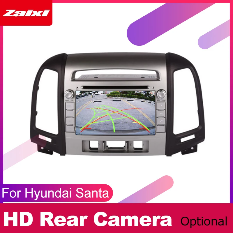 Автомобильный DVD плеер ZaiXi 2 DIN GPS навигация для Hyundai Santa Fe 2006 ~ 2012 Автомобильная