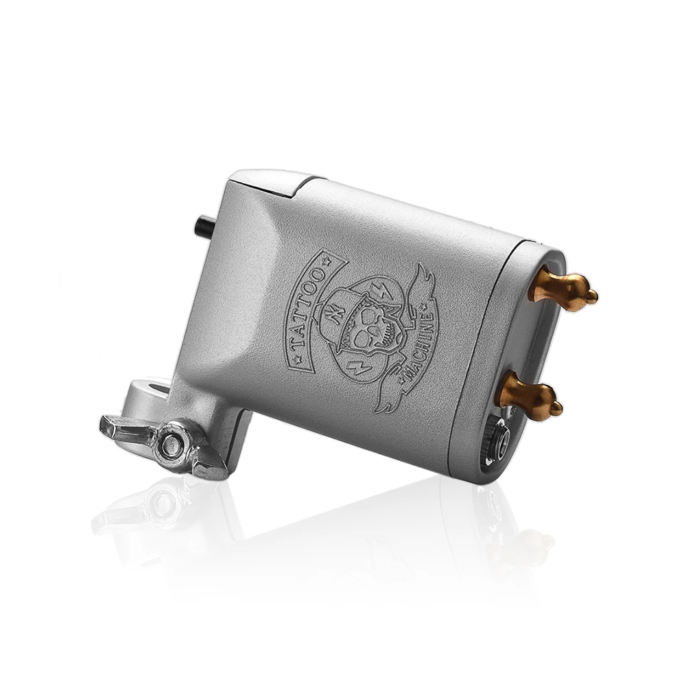 Машинка для татуировки мотор сильный легкий мотор лайнер для тату машины Shader татуировки питания для начинающих профессиональная электрическая машинка для татуажа - Цвет: Серебристый
