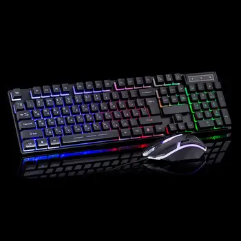 

USB Wired Backlight Gaming Mechanical Keyboard Mouse Set Computer Accessory