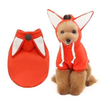 

New style pet dog sweater warm fox changing into dog clothes