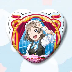 4 1 шт. 58 мм аниме Love Live! Солнечный свет! Aqours ChikaRikoHanamaru железное сердце милые Значки брошь иконы - Окраска металла: 4