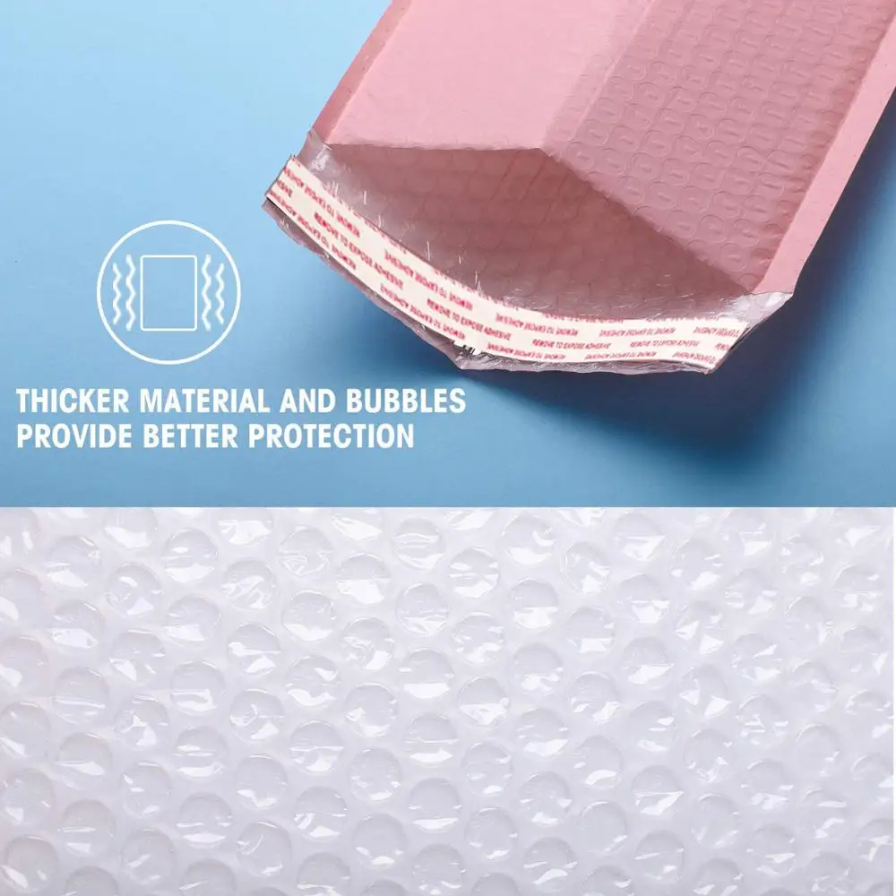 Bubble Envelope bag Pink Bubble PolyMailer Self Seal mailing bags Padded Envelopes For Magazine Lined Mailer