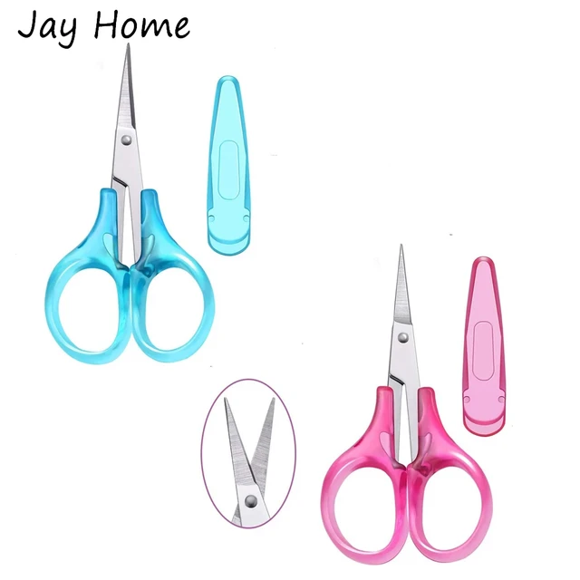 3/1PC Craft Scissors Stainless Steel Scissors with Protective Cover  Straight Tip Sewing Scissors for Crafting