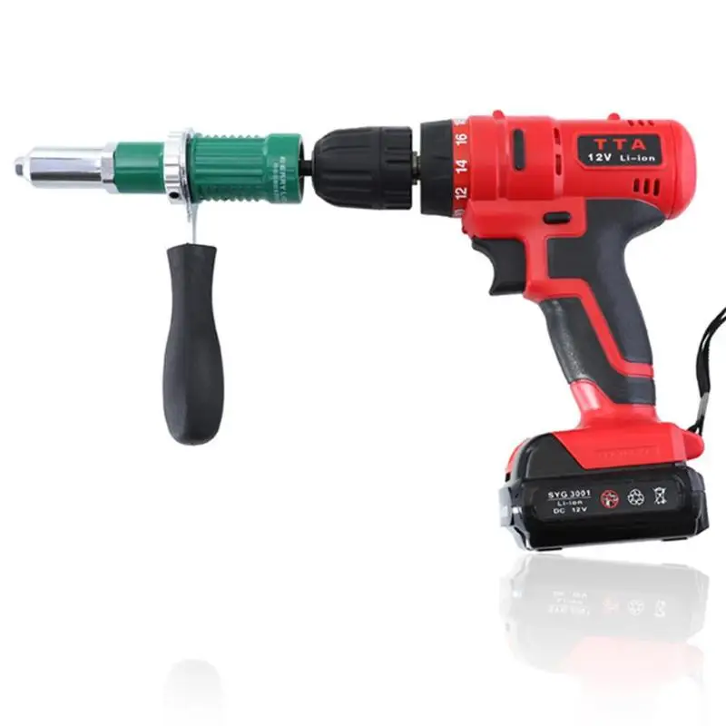

Cordless Riveting Adapter Electric Rivet Nut Gun Pull Rivet Conversion Riveter Hard and Durable Anti-skid Riveting Nut Tool