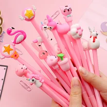 Гелевая ручка Корейская маленькая свежая симпатичная Студенческая с креативной милой девочкой костюм девушка сердце канцелярская сетка Красная ручка