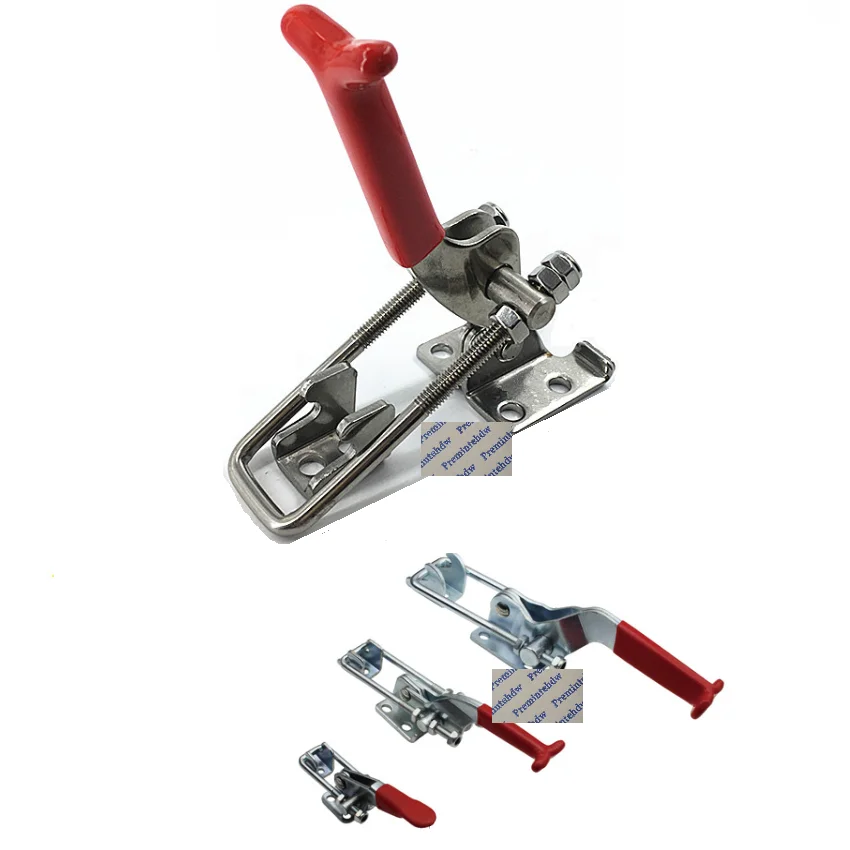 2Pcs เหล็กชุบสังกะสี 304 สแตนเลสสตีลปรับสลับ Hasp Fastener,LATCH Catch