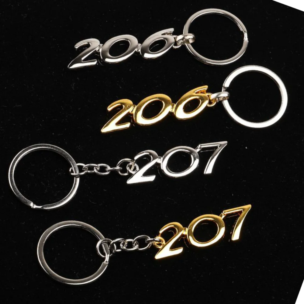 For Peugeot Car keychains Auto digital keychain car metal keychain car