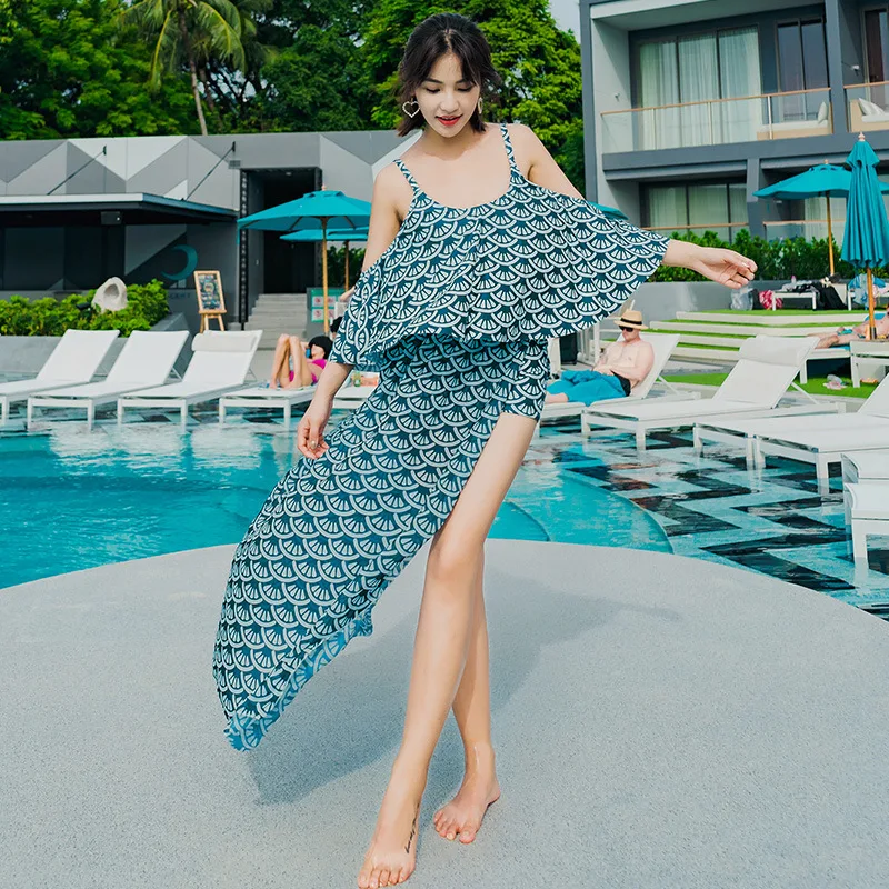 

2018 New Style Women's Korean-style Hipster Two-piece Swimsuits Two-Piece Bikini Tour Bathing Suit Hot Springs Swimwear