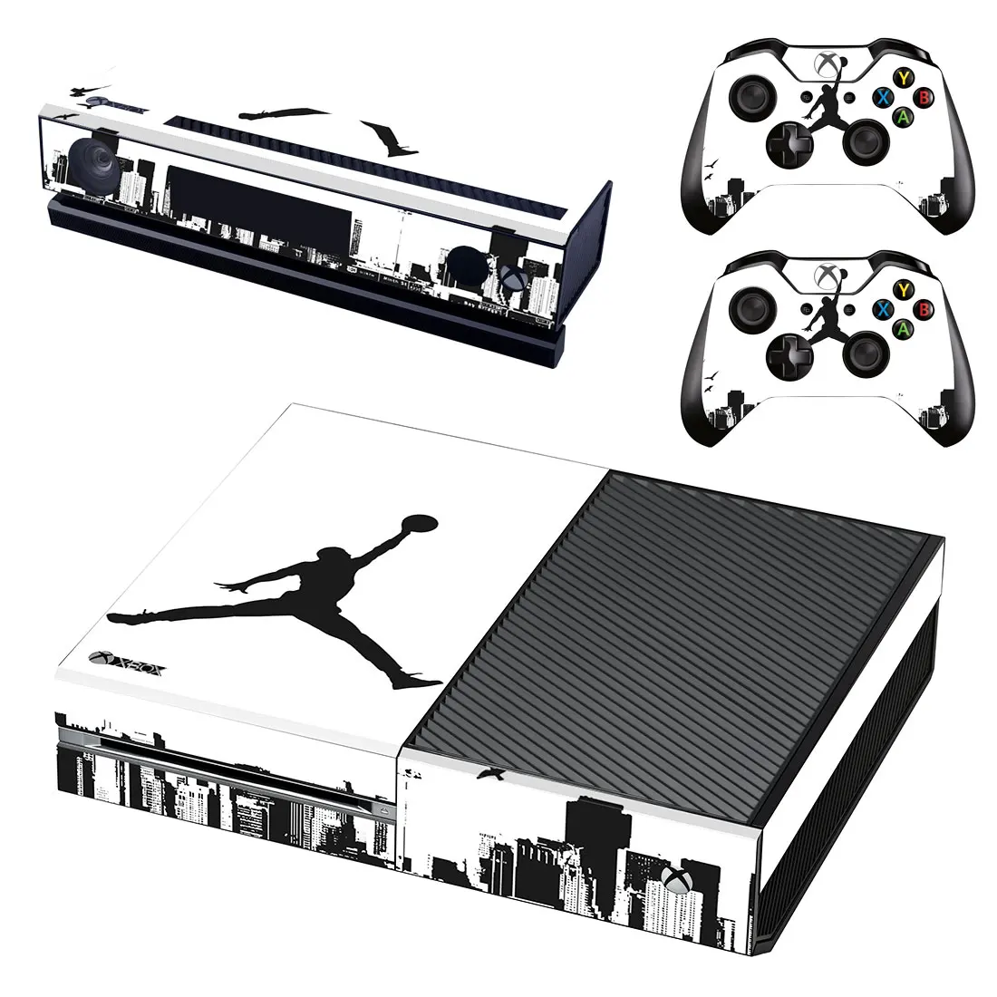 

Jordan Stickers For xbox one Vinyl Skin Sticker Decals Cover Pegatinas For Xbox one console Kinect Two controller Skins