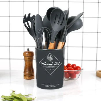 

Silicone Kitchenware Non-stick Cookware Cooking Tool Spatula Heat-resistant Soup Spoon Kitchen Tools Accessories