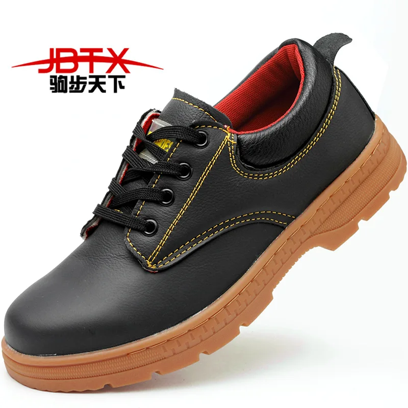 

Rubber Sole Labor Safety Shoes Men's Smashing Anti Puncture Oil Resistant Acid-base Steel Top Steel Bottom Oxford Outsole