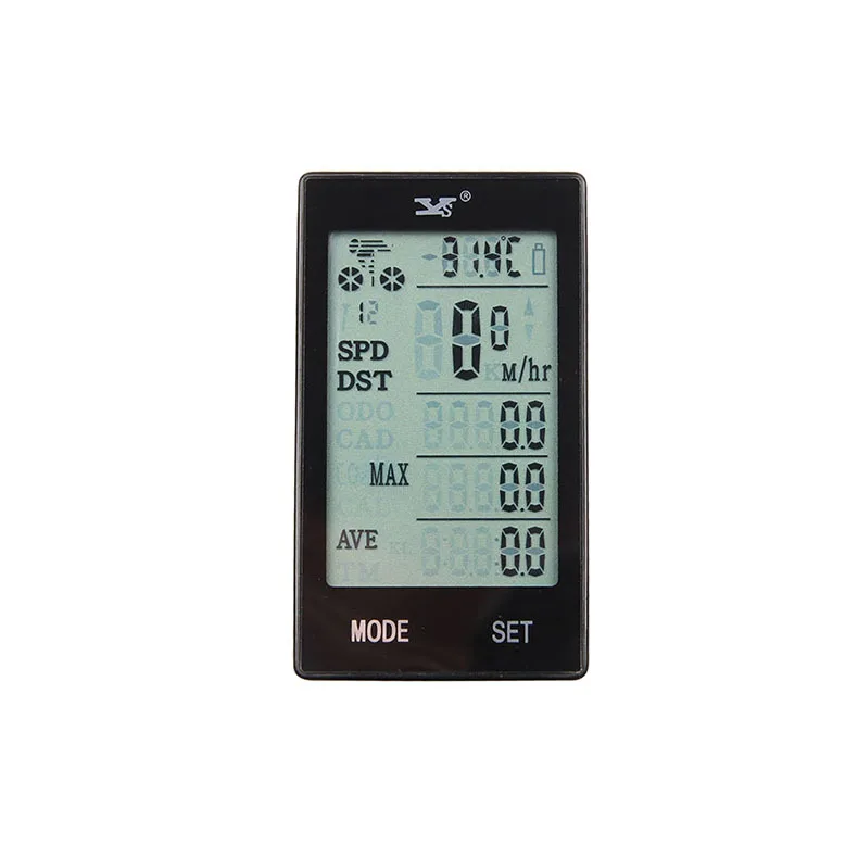 Bicycle Code Table Chinese English Has Wireless Speedometer Large Screen 2.4 Inch Luminous Waterproof Odometer