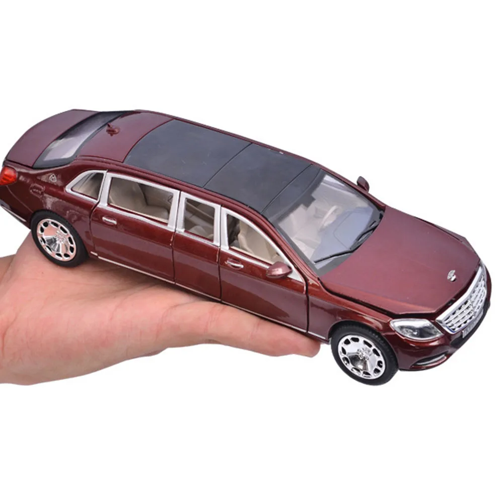 

Model Car Decorative Six Open Doors Sound Light Pull Back Collection Toys Gift Kids Vintage Craft Home Miniature Scale Alloy