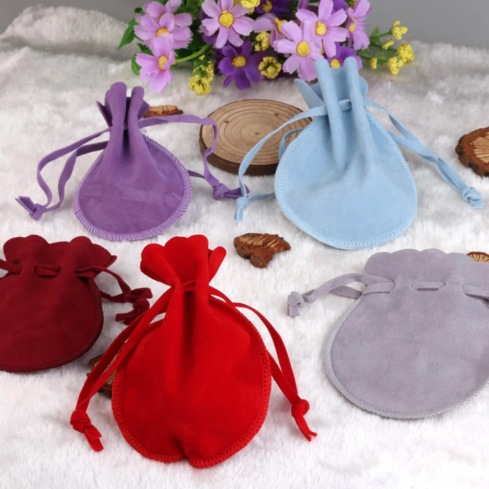 10/25/50pcs 7x9/9x12cm Gourd Velvet Gift Bags Dustproof Flannel Jewelry Packaging Bags Wedding Present Drawable Packing Bags 4