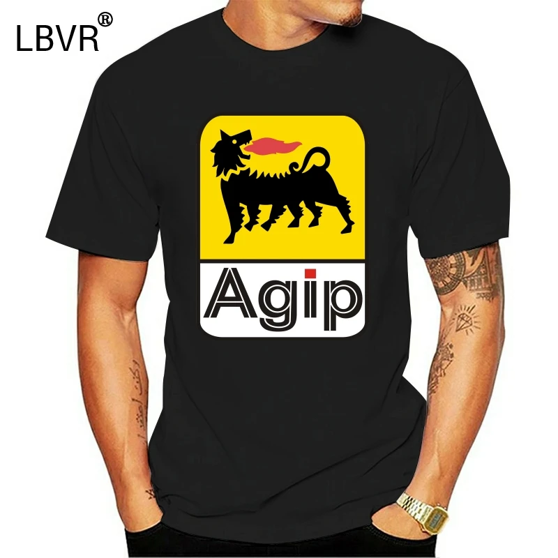 Итальянская Автомобильная футболка AGIP с топливным маслом 100% хлопок | Женская