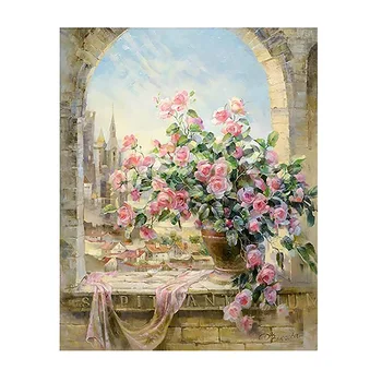 

Paint by Numbers Kits with Brushes Acrylic Pigment DIY Canvas Painting for Adults Beginner- Flower in the Bottle 16 x 20 inch