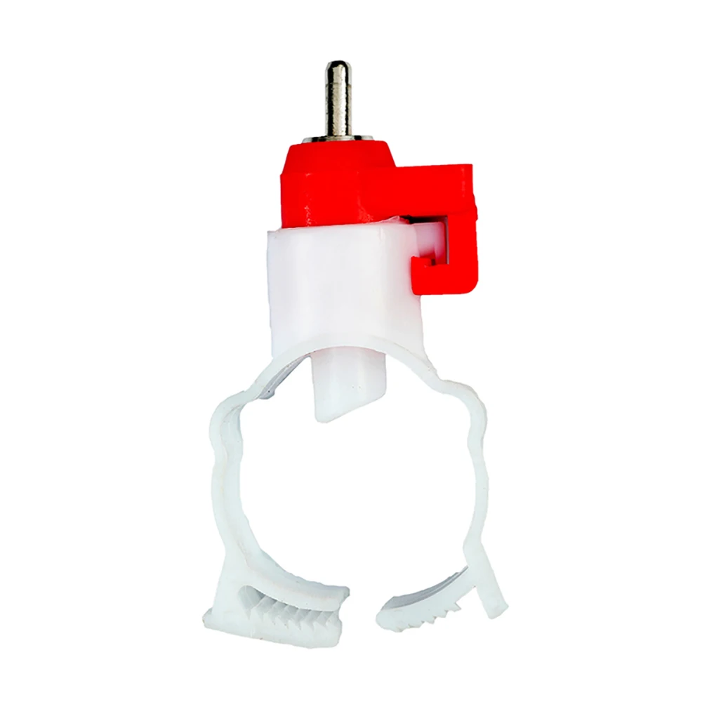 12PCS Poultry nipple drinker automatic ball type plastic waterer drinking drinkers watering cage accessories birds farming - Цвет: Белый