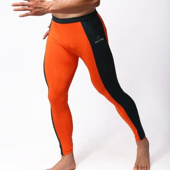 

Men Compression Pants Leggings Tights Patchwork Thermal Underwear Long Pants Men Fitness Leggings Trousers Bottoms