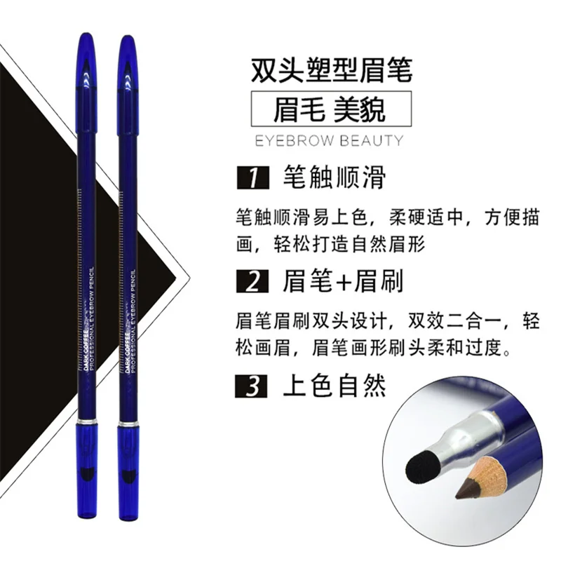 Description Picture 5 of itemMicroblading Semi-permanent Makeup Tattoo Eyebrow Pencil Positioning Double Head Waterproof Eyebrow Tint Enhancer Makeup Pencil