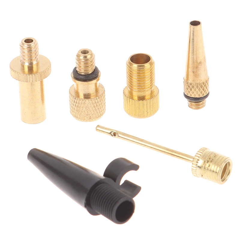 

New Bicycle Valve Pump Nozzle Kit Presta Schrader Valve Adapter Tube Adaptors For Road & MTB Bike Tire Pump Copper Inflator