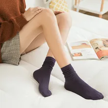 10Pairs piles of socks women wool socks solid color bright socks ladies College Wind Socks woman Wholesale