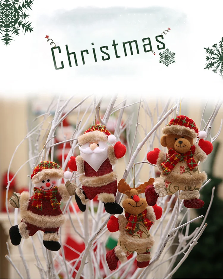 1 шт. с рождеством, Санта Клаус, лось, снеговик, медведь, подвеска, рождественская елка, подвесные украшения, ремесла для домашнего декора