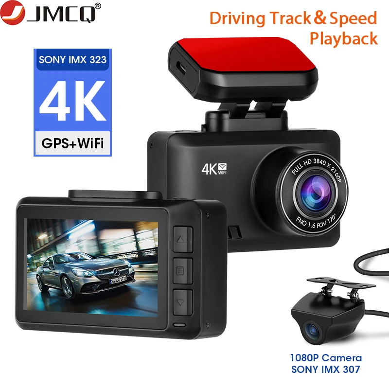 

4K Dash Cam Car Camera Dashcam 3840*2160P 30FPS Ultra HD DVR Video Recorder APP GPS Tracker Dashcam Gesture Photo WiFi