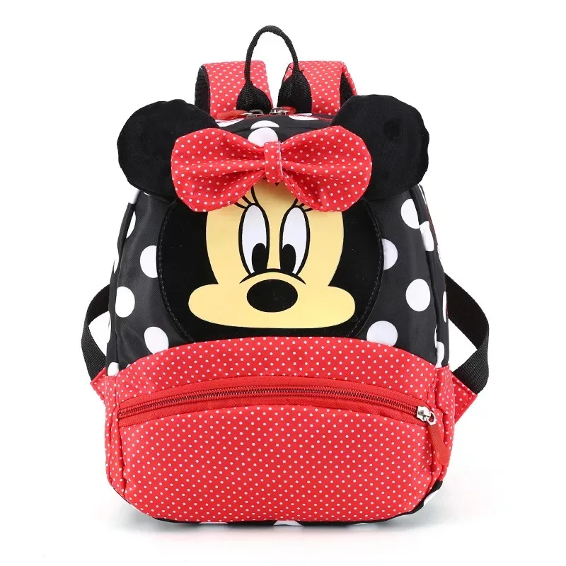 

Hot Children's Kindergarten School Bag Cartoon Travel Backpack Mickey Minnie Bowknot Plush Backpack Boys Girl Bags 2-7 Years