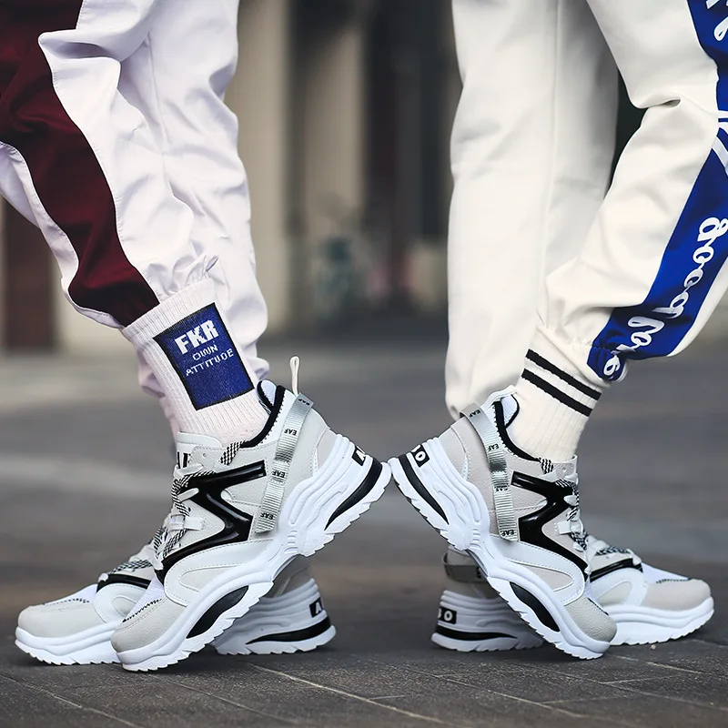 

INS Super Fire MEN'S Shoes Autumn Athletic Shoes 2019 New Style Dad Shoes COUPLE'S Shoes Korean-style Net Red Shoes Harajuku Tre