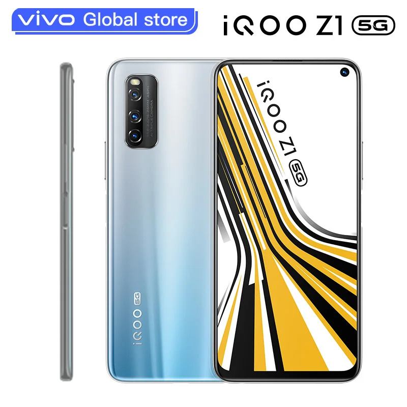 Оригинальный vivo iQOO Z1 5G 6 ГБ 128 MediaTek 1000 Plus мобильный телефон Celular 4500 мАч 44 Вт зарядка