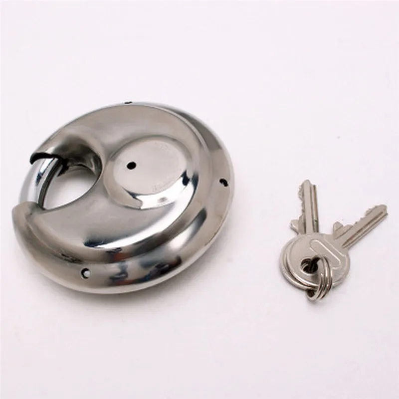 

Stainless Steel Padlock Warehouse Door Bicycle Lock Invisible Lock Household Door Lock Accessories Anti-rust with Key