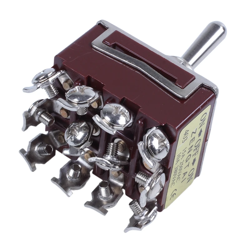 AC 380V 10A ВКЛ./ВЫКЛ./вкл. 3 положения 12 Pin запирающий переключатель 4PDT