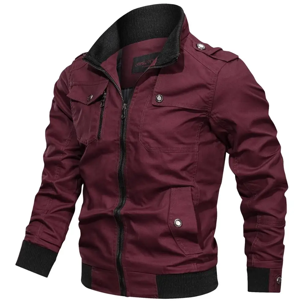 Billige 2019 Military Jacken Männer Frühling Herbst Baumwolle Windjacke Pilot Mantel Armee herren Bomber Jacken Fracht Flug Jacken Männlichen Kleiden