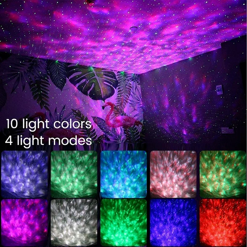 

Starry Sky Projector Night Light Spaceship Lamp Galaxy LED Projection Lamp Bluetooth Speaker for Kids Bedroom Home Party Decor