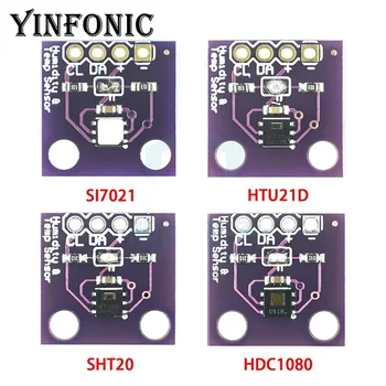 

HDC1080 Si7021 SHT20 HTU21D Temperature and Humidity Sensor Module I2C Digital High-Precision
