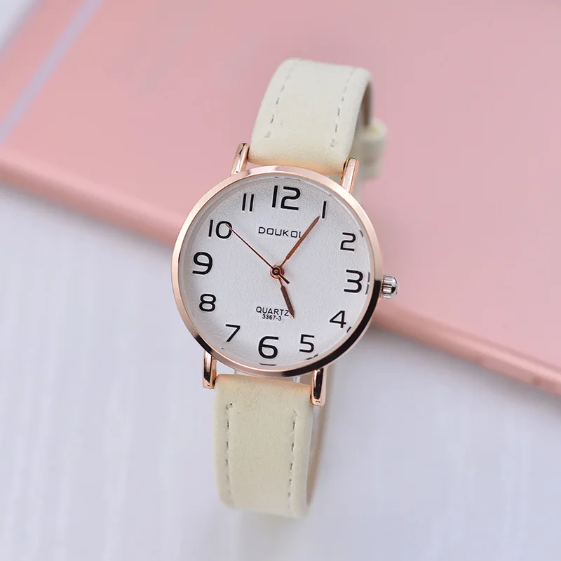 

Large with Numbers Measuring Casual Watch Unisex Velvet Watch Strap All Types of Quartz Watch Amoy